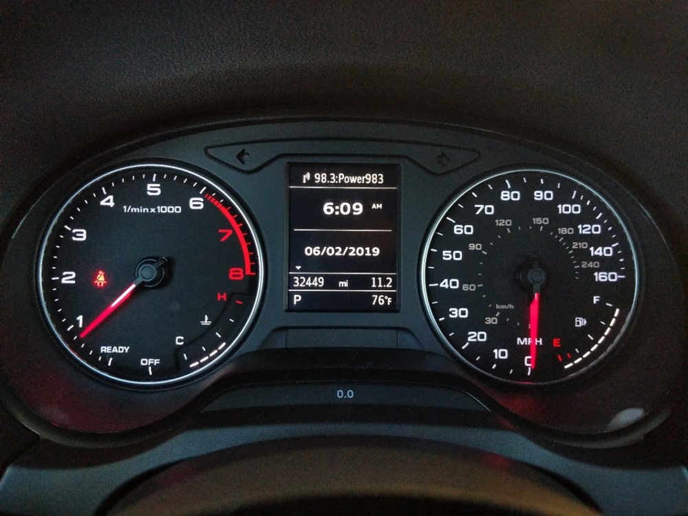 2016 Audi A3 - Odometer Close Up