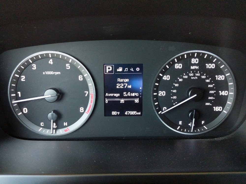 2015 Hyundai Sonata - Odometer Close Up