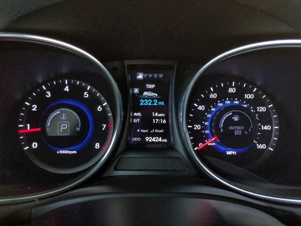 2013 Hyundai Santa Fe - Odometer Close Up