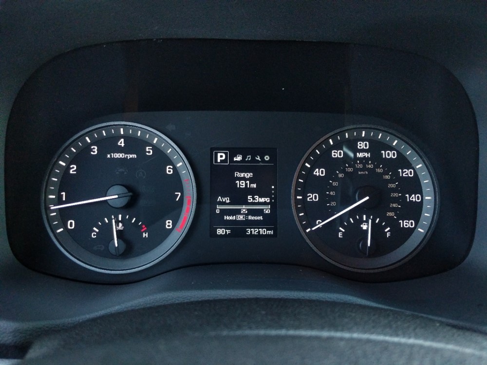 2018 Hyundai Tucson - Odometer Close Up