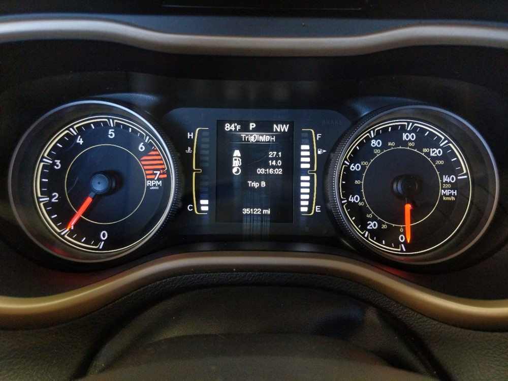 2018 Jeep Cherokee - Odometer Close Up
