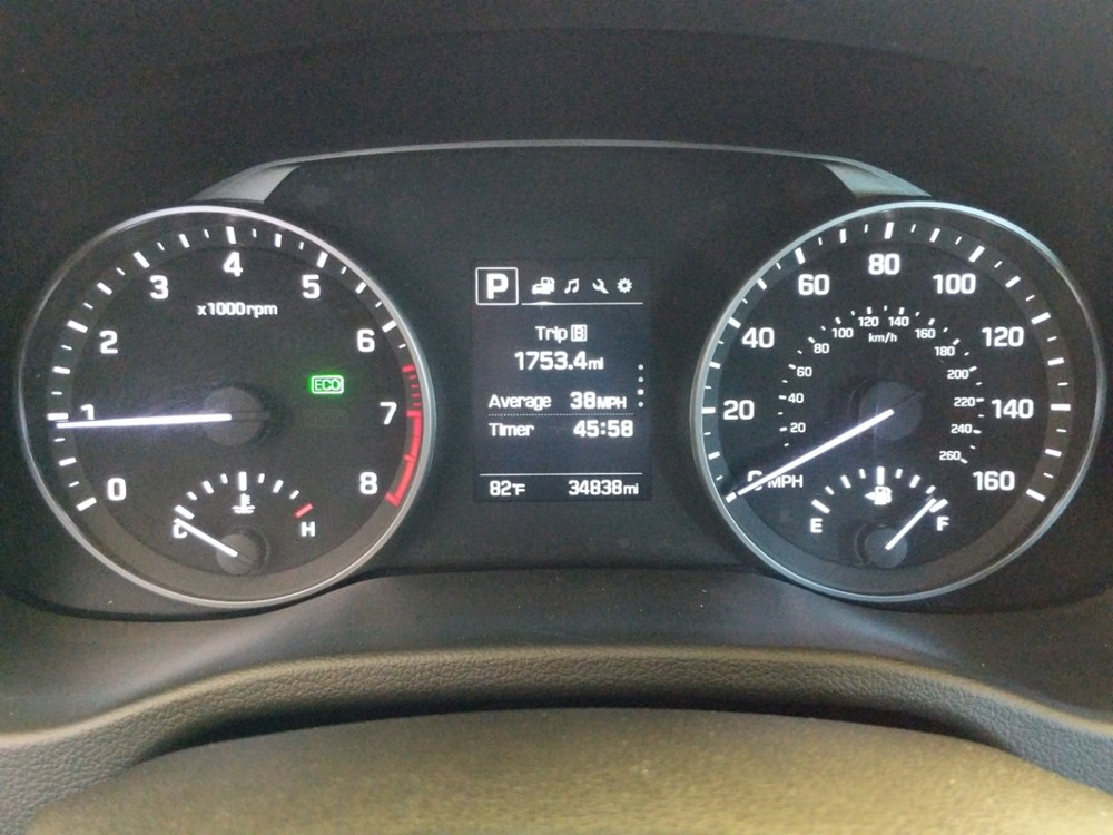 2018 Hyundai Elantra - Odometer Close Up