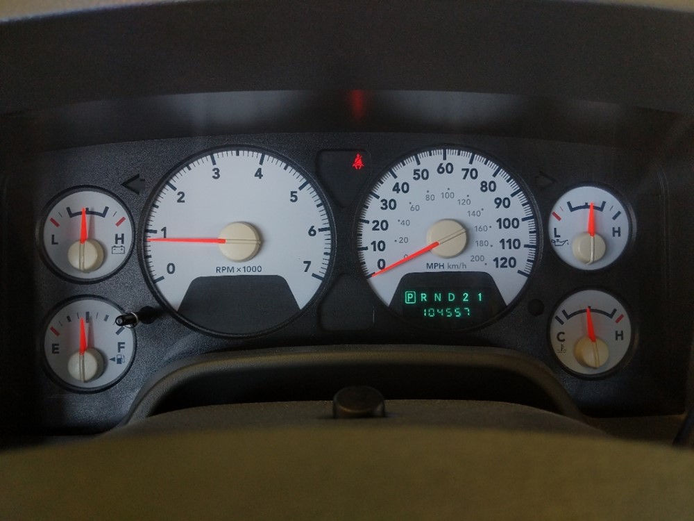 2008 Dodge Ram 1500 - Odometer Close Up