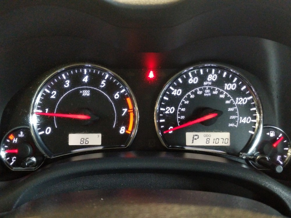 2013 Toyota Corolla - Odometer Close Up