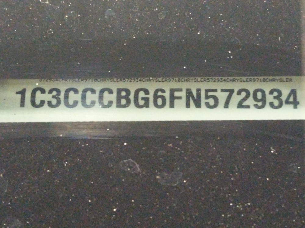 2013 Toyota Corolla - VIN Plate