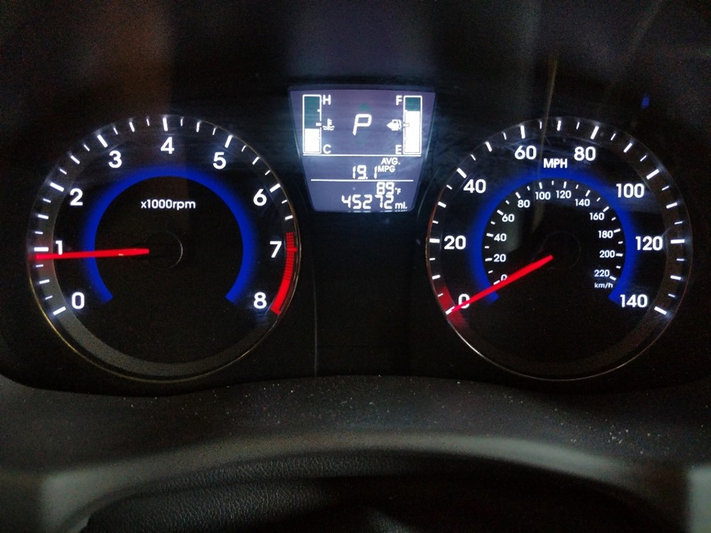 2017 Hyundai Accent - Odometer Close Up