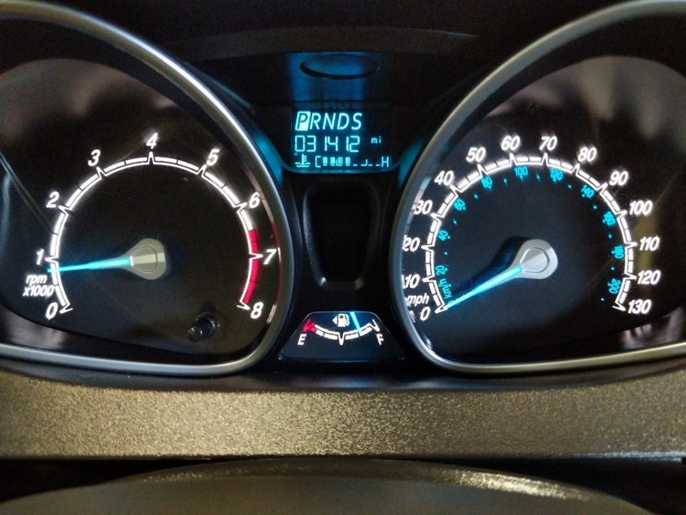 2017 Ford Fiesta - Odometer Close Up