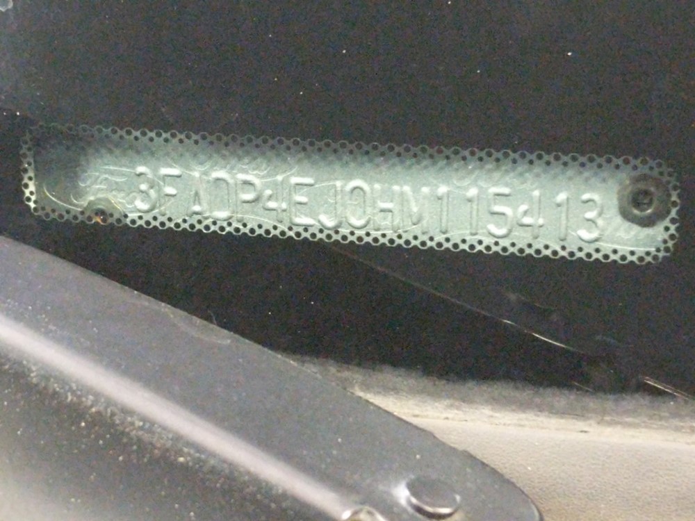 2017 Ford Fiesta - VIN Plate