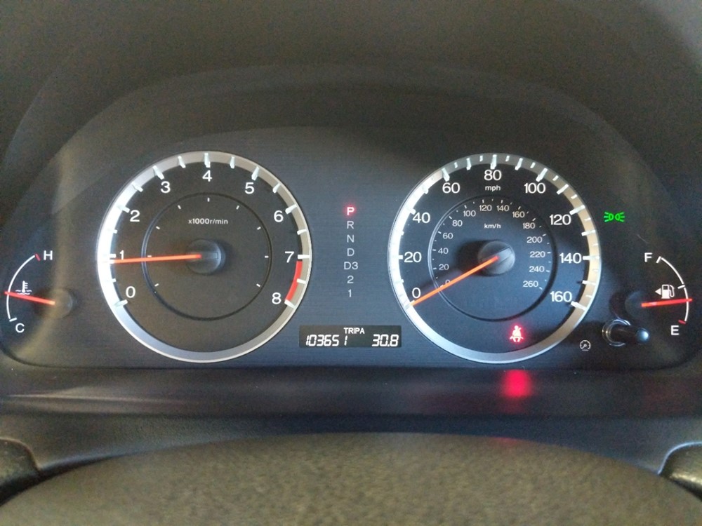 2012 Honda Accord - Odometer Close Up