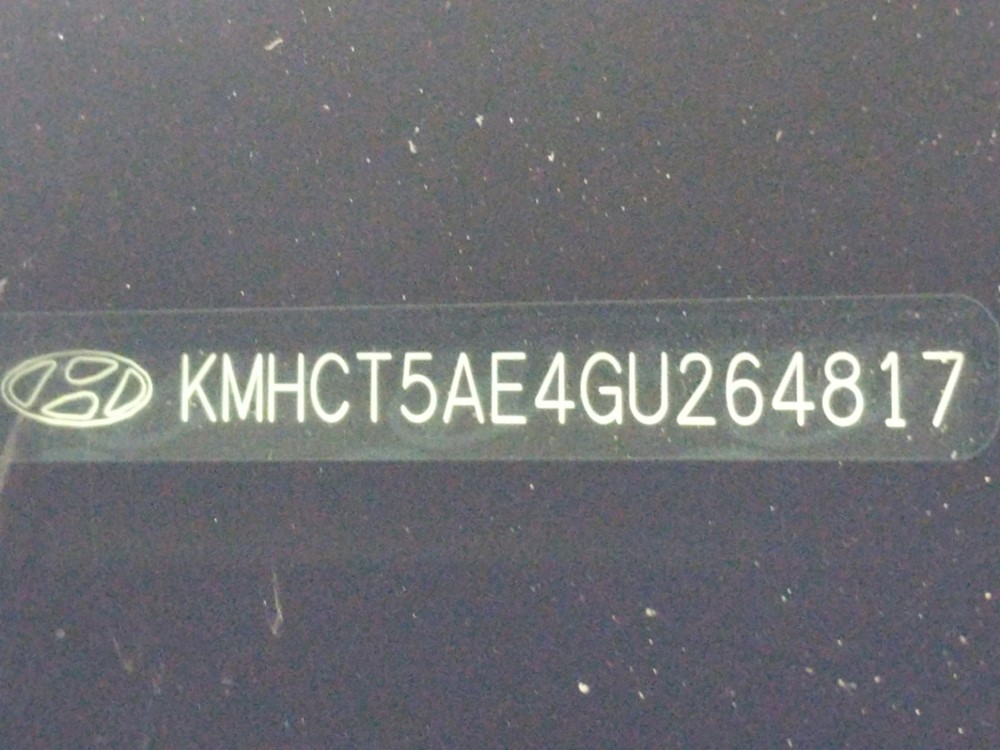 2016 Hyundai Accent - VIN Plate