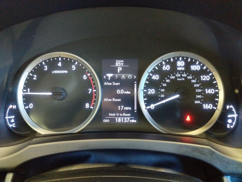 2016 Lexus IS 200t - Odometer Close Up