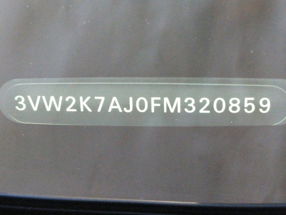 2015 Volkswagen Jetta - VIN Plate