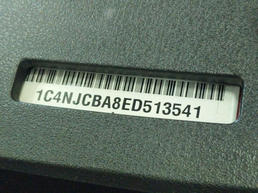 2014 Jeep Compass - VIN Plate