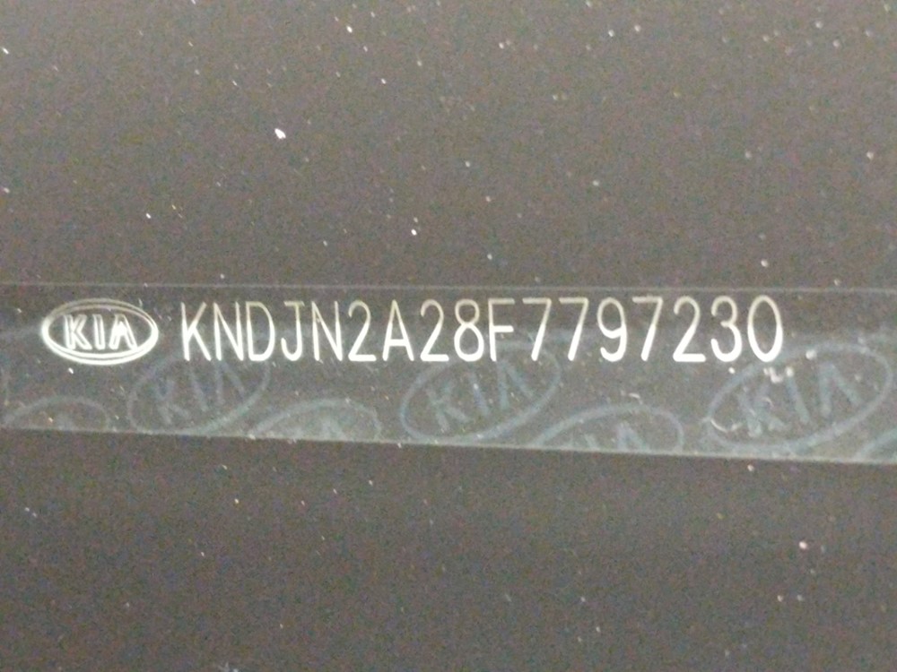 2015 Kia Soul - VIN Plate