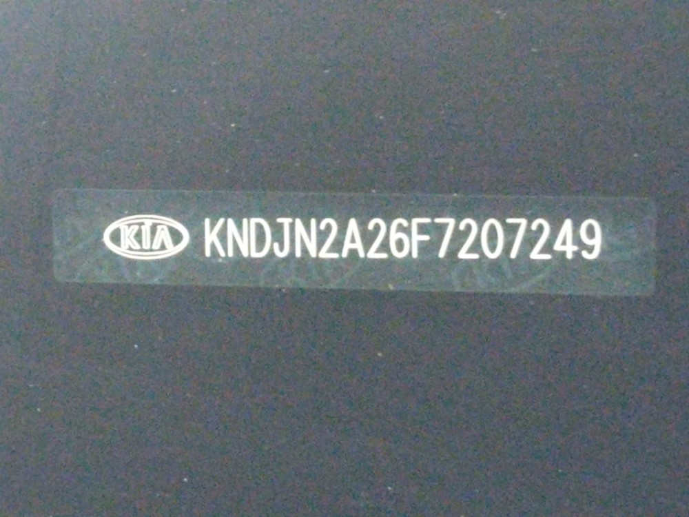 2015 Kia Soul - VIN Plate