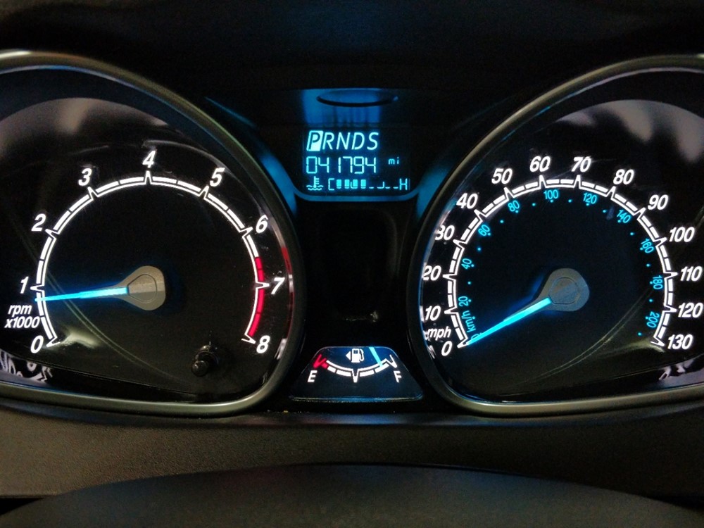 2017 Ford Fiesta - Odometer Close Up