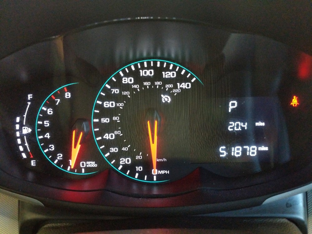 2017 Chevrolet Sonic - Odometer Close Up