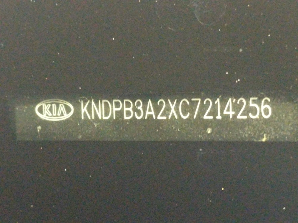 2012 Kia Sportage - VIN Plate