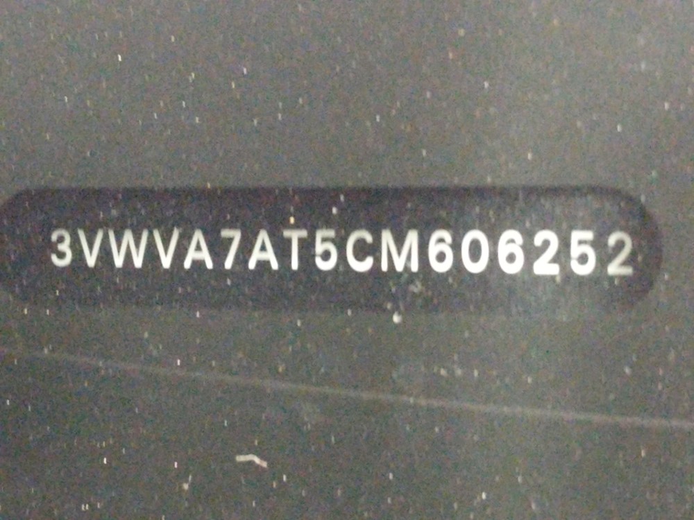 2012 Volkswagen Beetle - VIN Plate