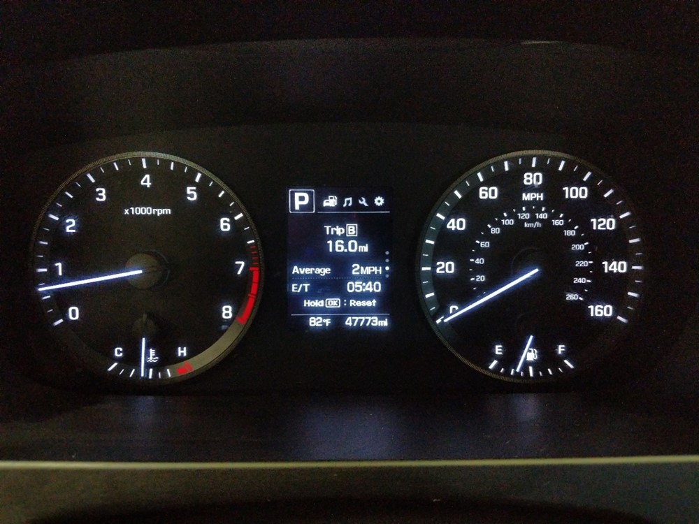 2017 Hyundai Sonata - Odometer Close Up