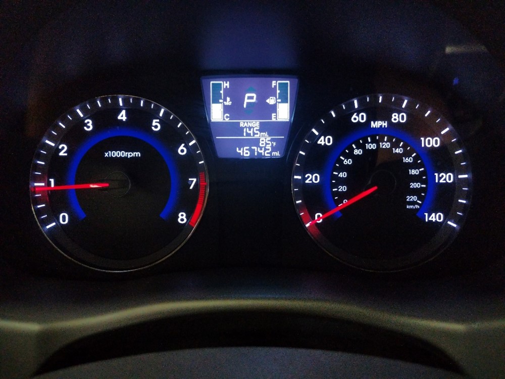 2017 Hyundai Accent - Odometer Close Up