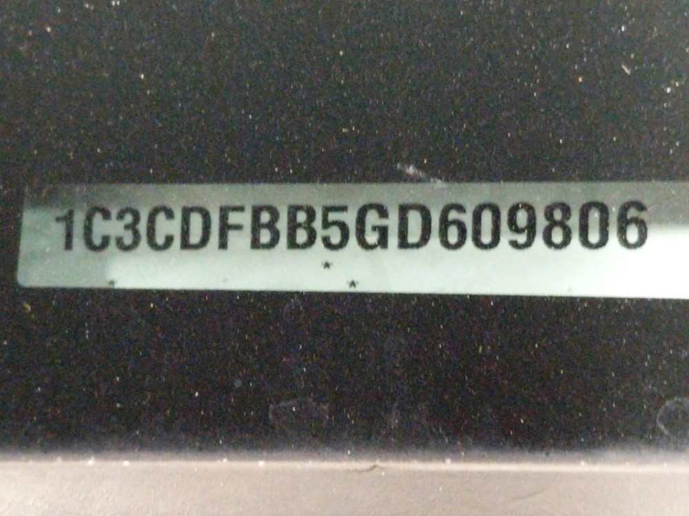 2016 Dodge Dart - VIN Plate