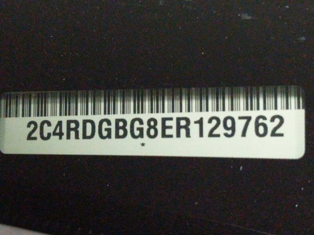 2014 Dodge Grand Caravan - VIN Plate