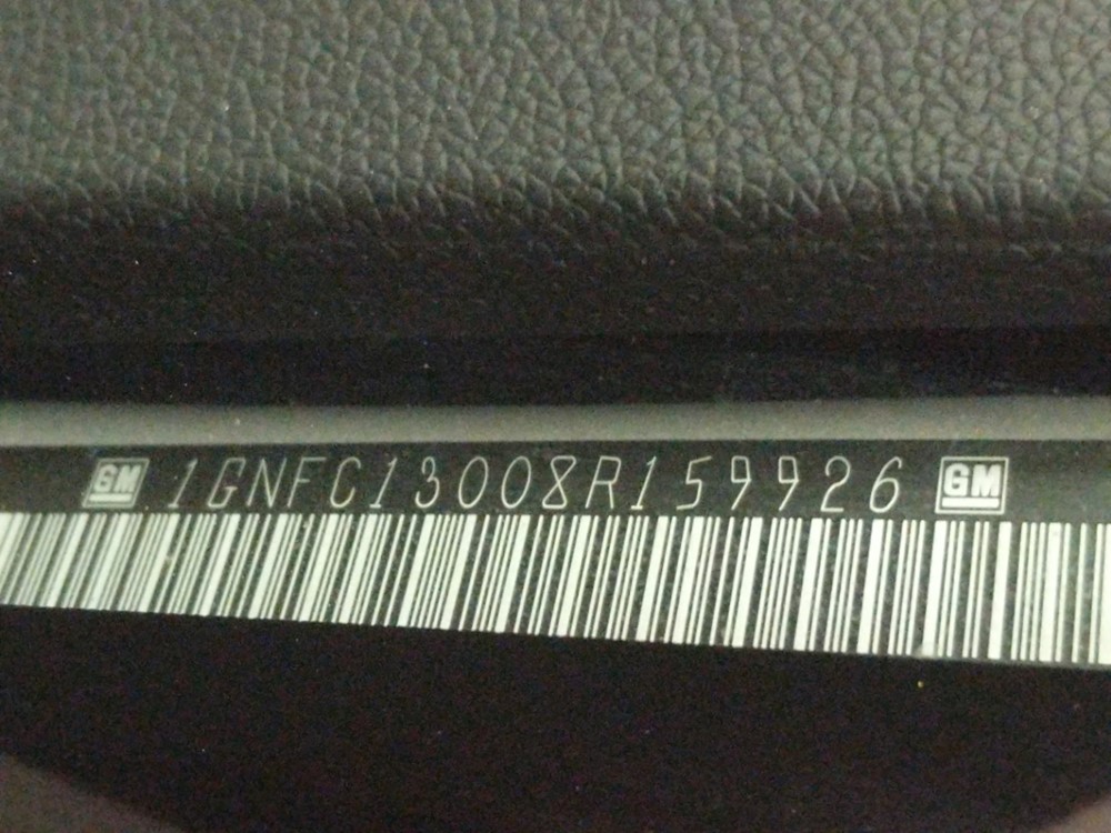 2008 Chevrolet Tahoe - VIN Plate