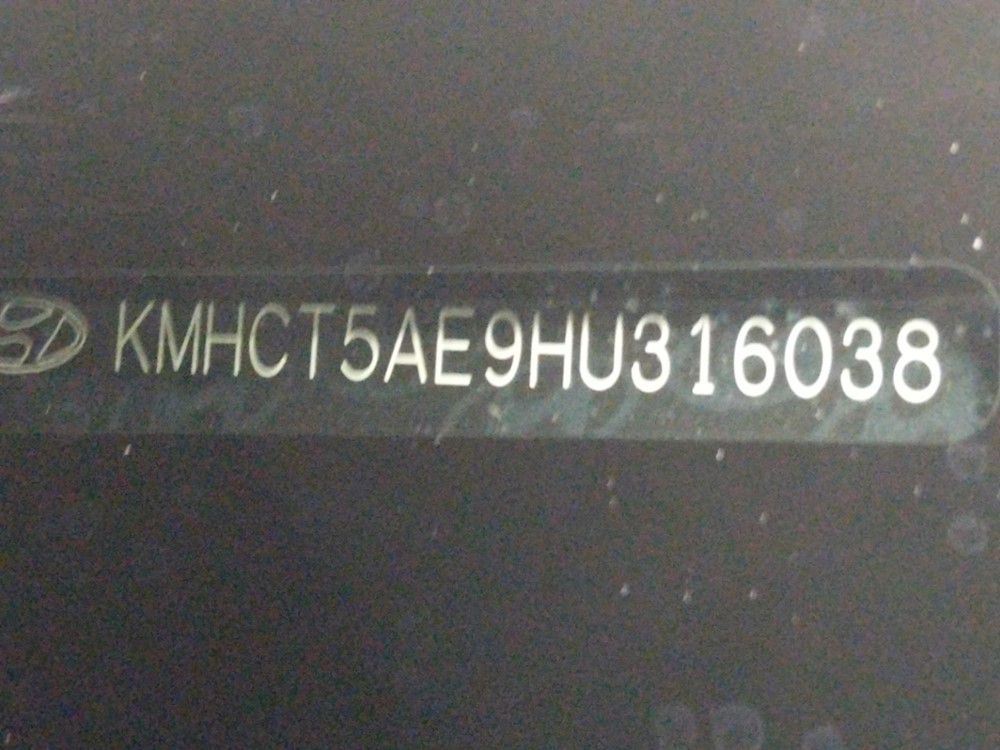 2017 Hyundai Accent - VIN Plate