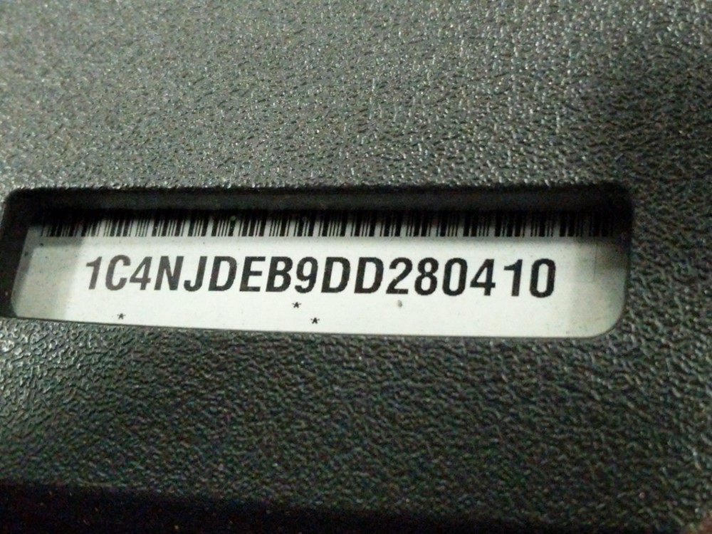2013 Jeep Compass - VIN Plate