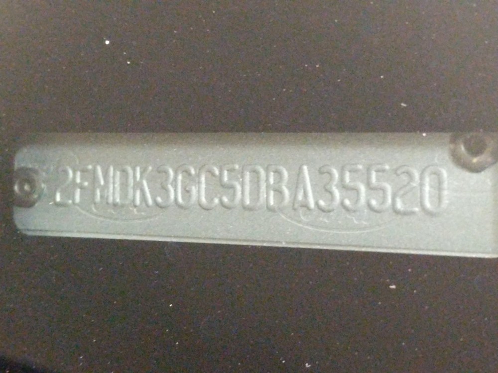 2013 Ford Edge - VIN Plate