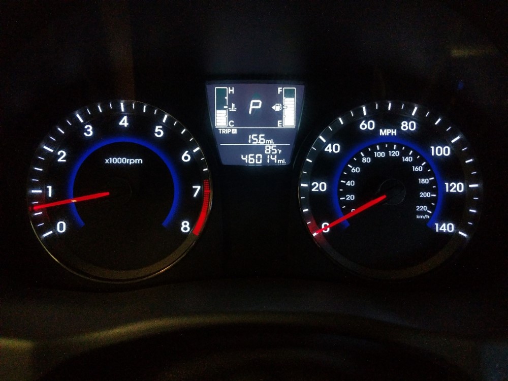 2017 Hyundai Accent - Odometer Close Up