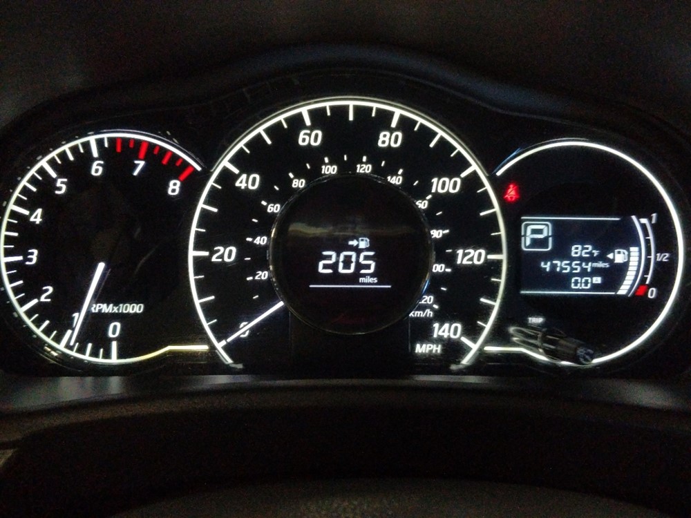 2016 Nissan Versa - Odometer Close Up