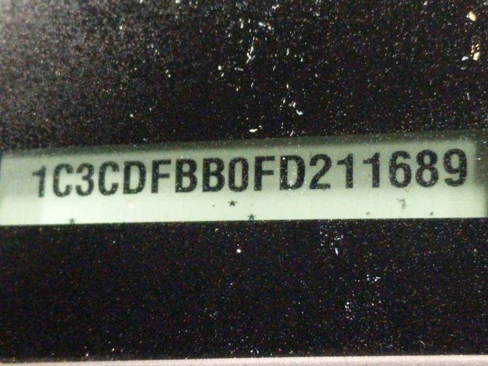 2015 Dodge Dart - VIN Plate