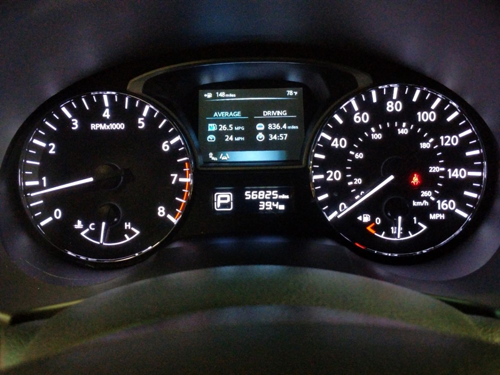 2013 Nissan Altima - Odometer Close Up