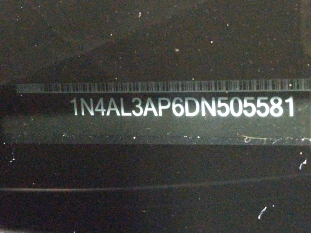 2013 Nissan Altima - VIN Plate