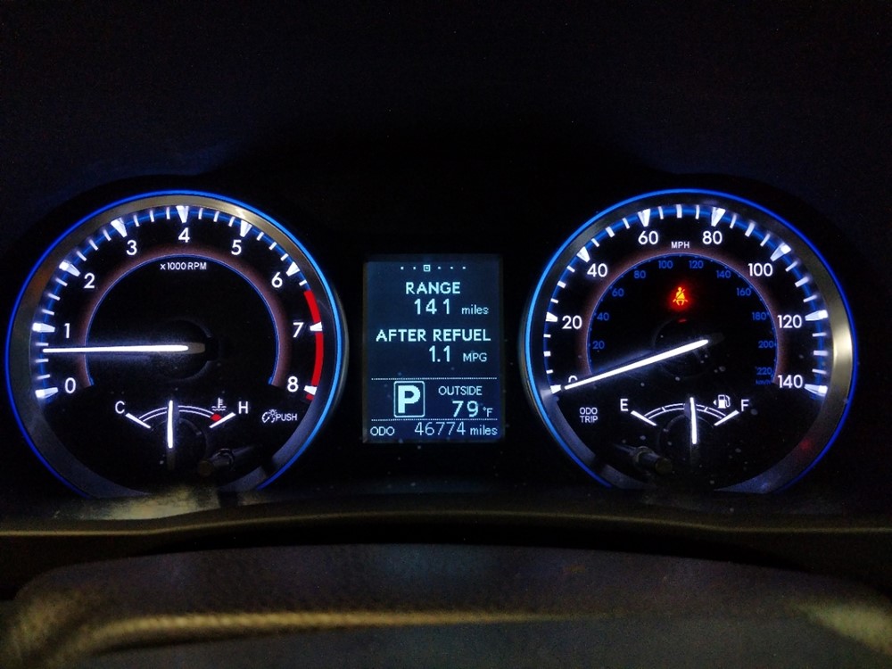 2015 Toyota Highlander - Odometer Close Up