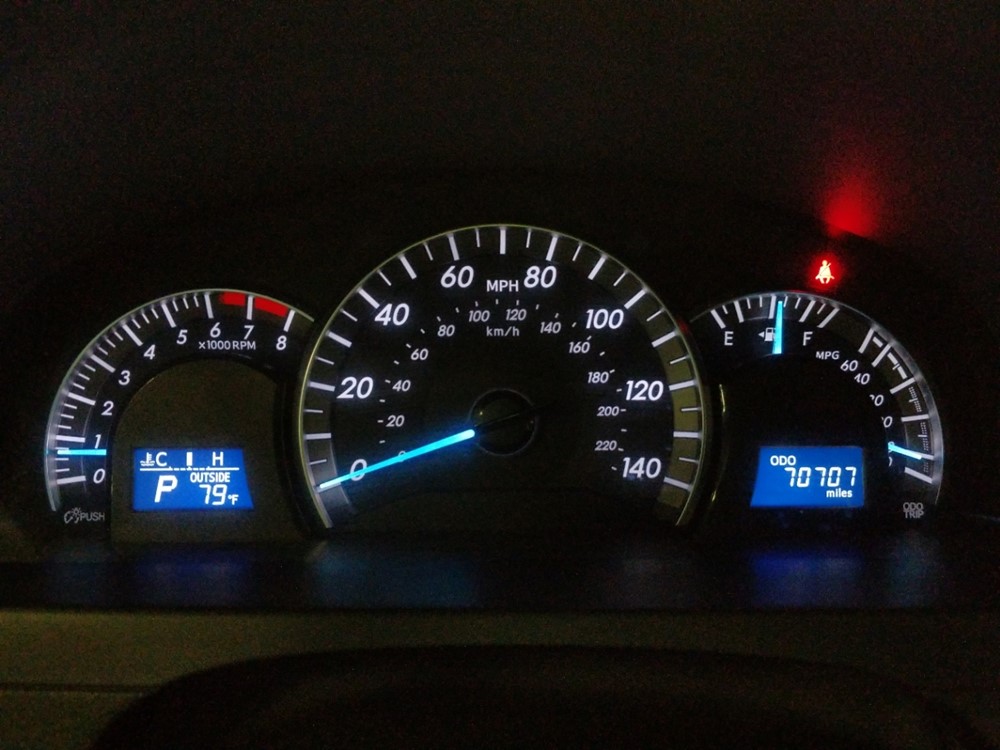2012 Toyota Camry - Odometer Close Up