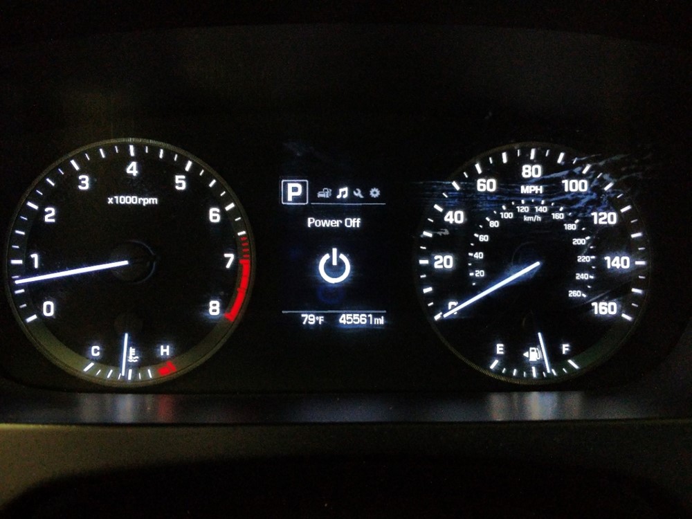 2017 Hyundai Sonata - Odometer Close Up