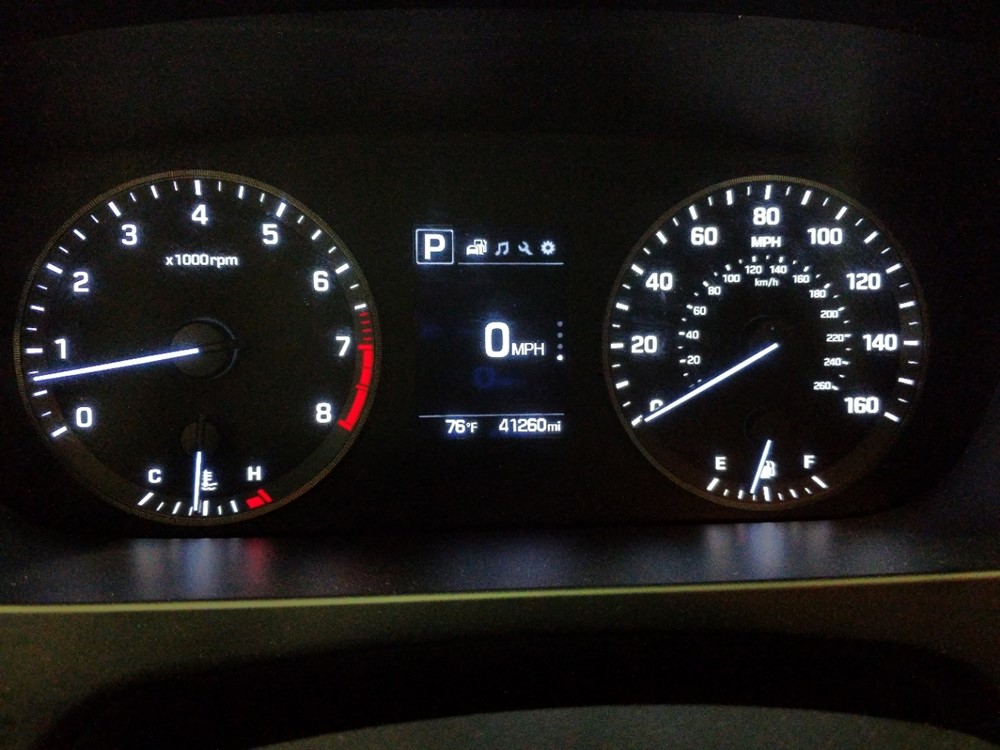2017 Hyundai Sonata - Odometer Close Up