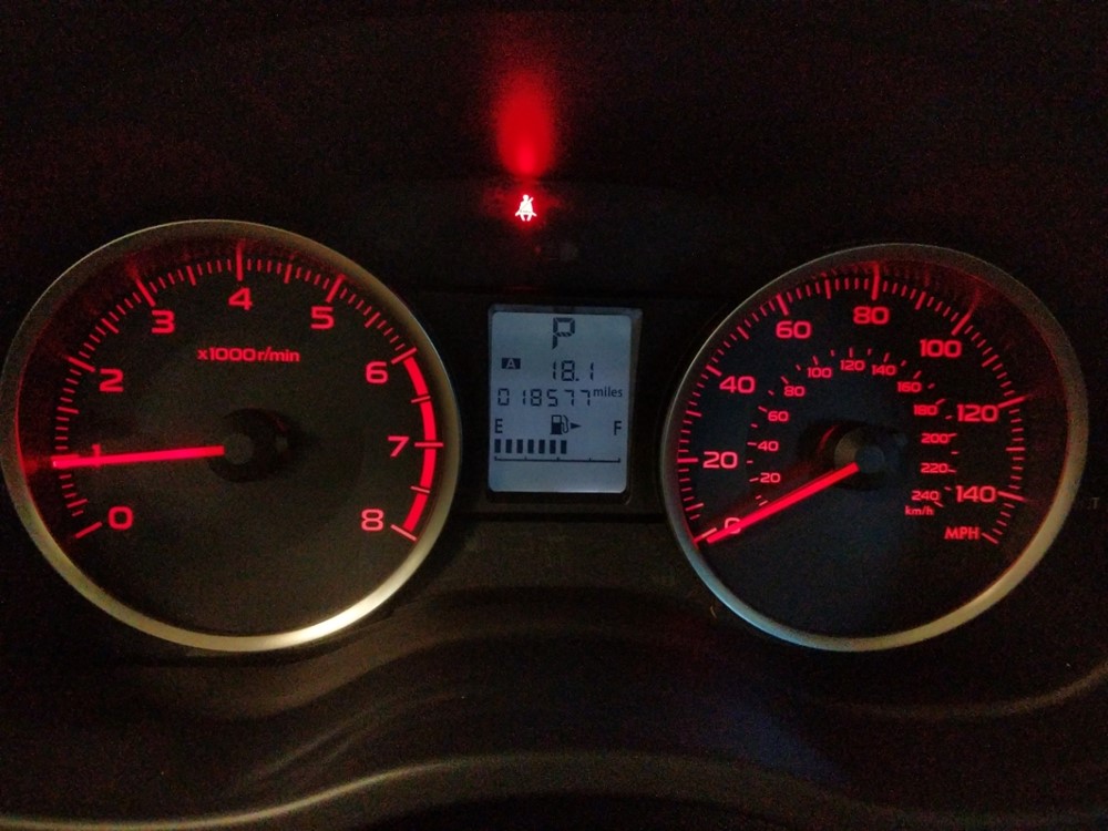 2015 Subaru Forester - Odometer Close Up