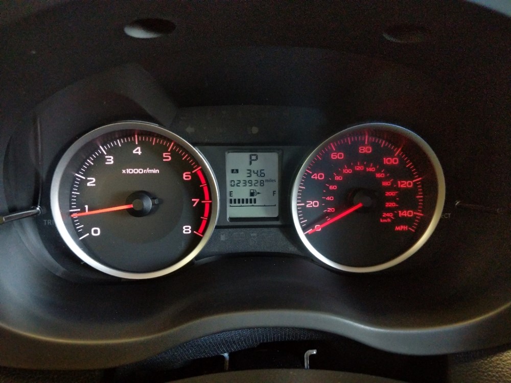 2016 Subaru Forester - Odometer Close Up