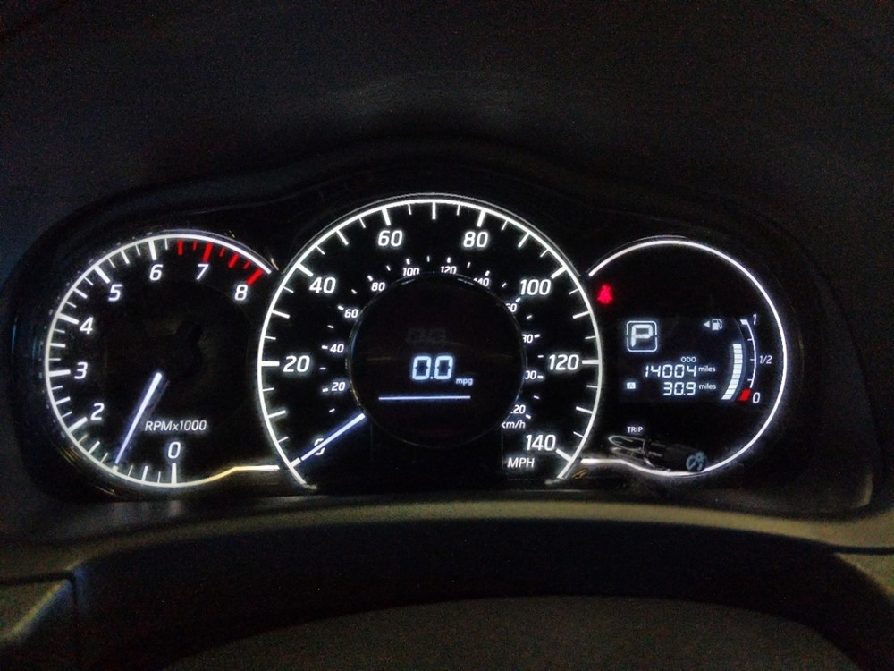 2017 Nissan Versa - Odometer Close Up