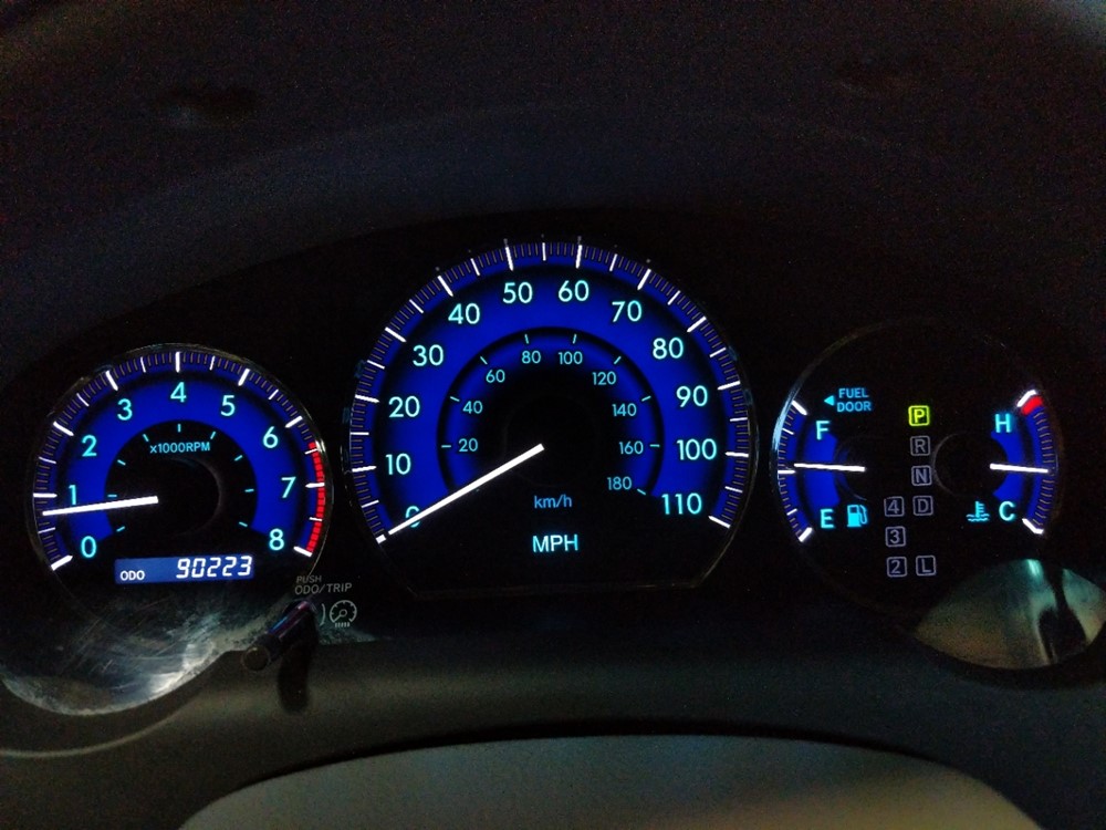 2009 Toyota Sienna - Odometer Close Up