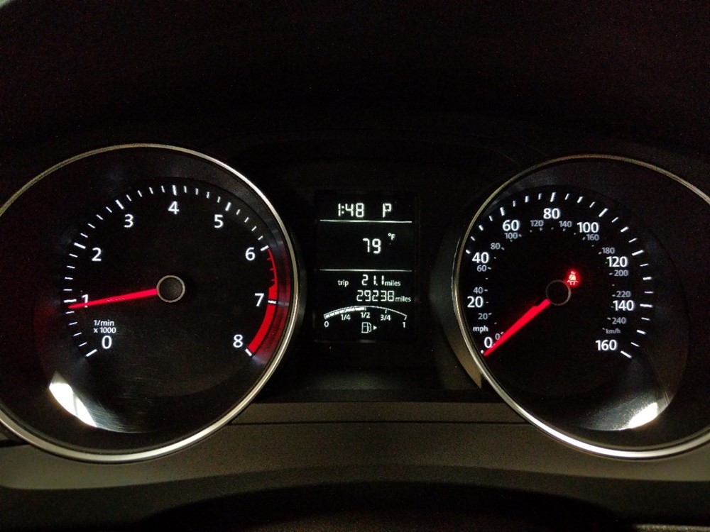 2016 Volkswagen Jetta - Odometer Close Up