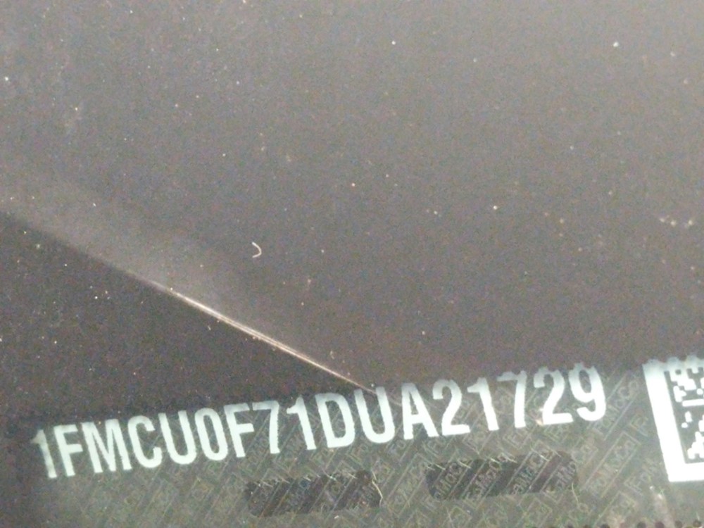 2013 Ford Escape - VIN Plate