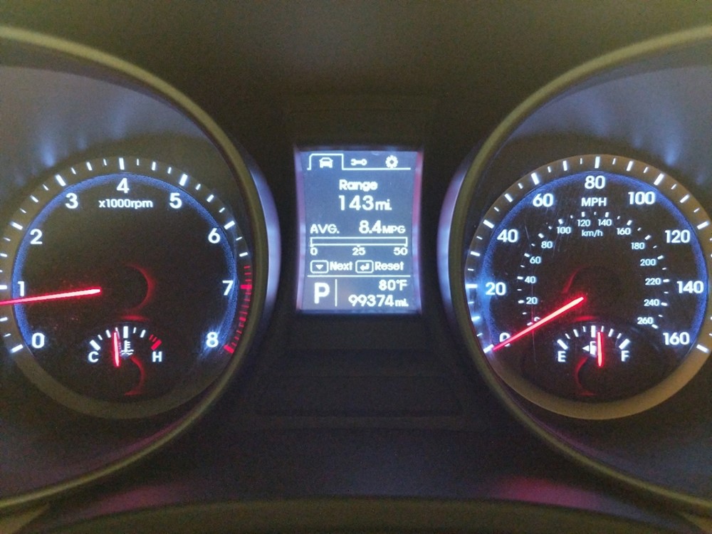 2013 Hyundai Santa Fe - Odometer Close Up