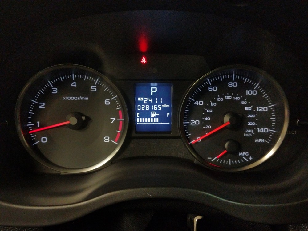 2015 Subaru Impreza - Odometer Close Up