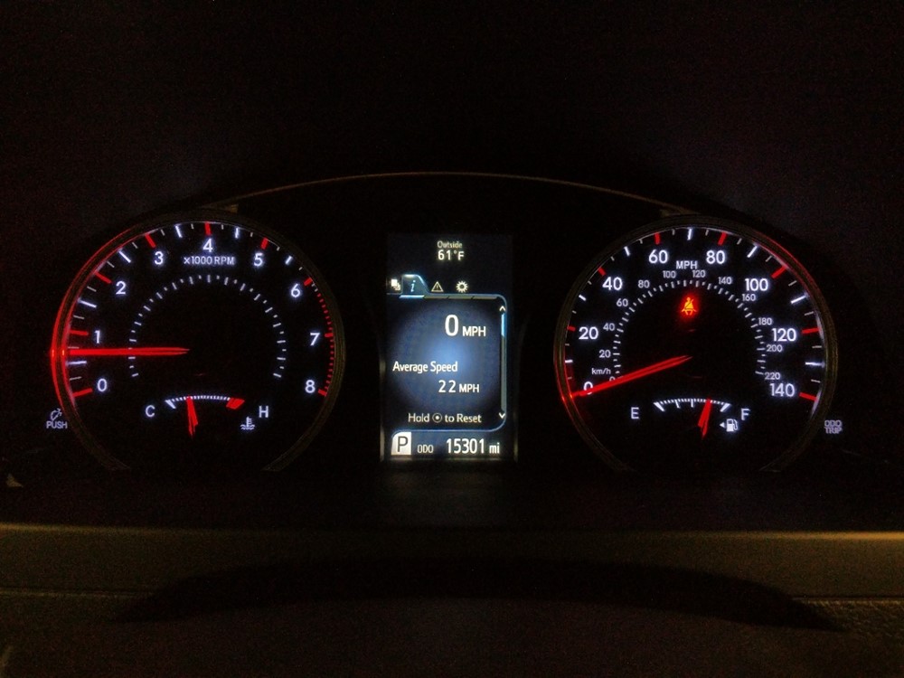 2016 Toyota Camry - Odometer Close Up