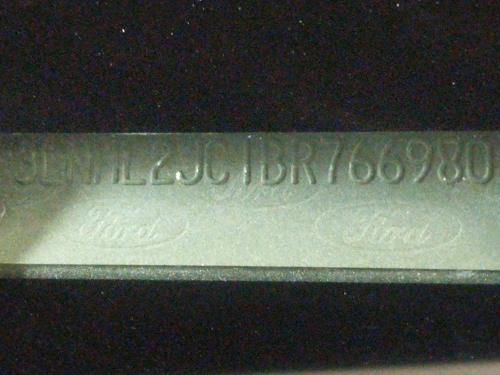 2011 Lincoln MKZ - VIN Plate